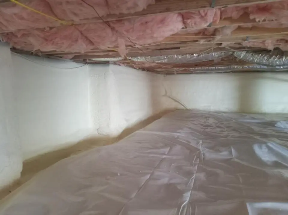 Crawl space encapsulation with closed-cell spray foam for Spray Foam Roofing in Blair
